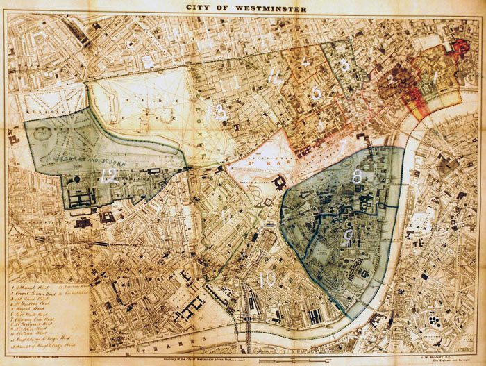 Map of Westminster c.1774